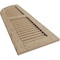 Ekena Millwork Rough Sawn 2 Equal Louver w/Quarter Round Arch Top Faux Wood Shutters, 18W x 78H 60 Low Side, PR SHULVQ18X78RSPR - alternate 9